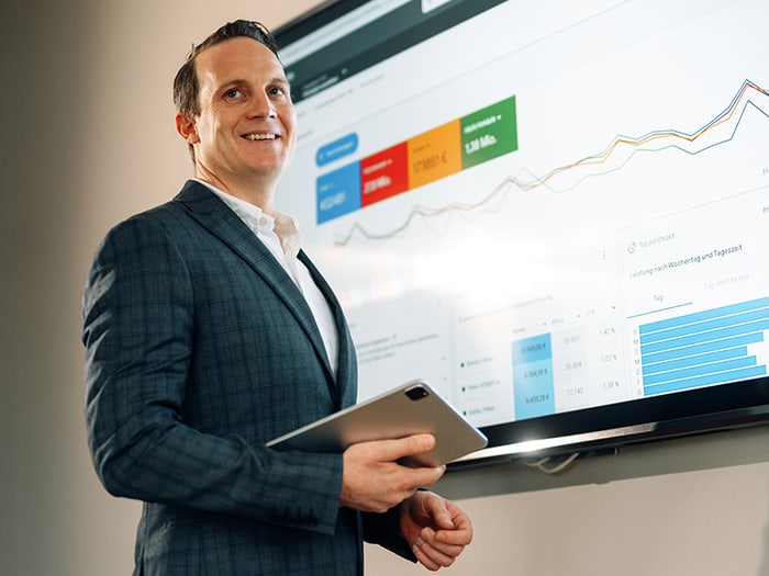 Fabian bei eine Präsentation